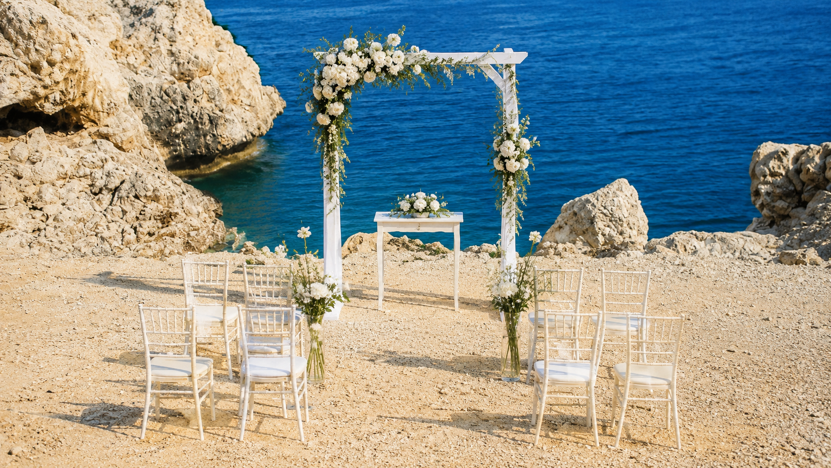 Book your wedding day in Ayii Anargyroi - Blue Lagoon Venue 